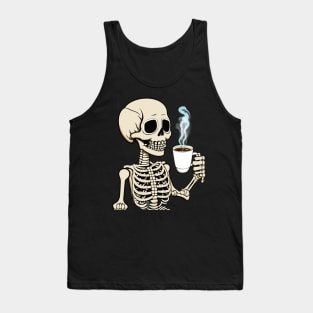 skeleton bones & coffee Tank Top